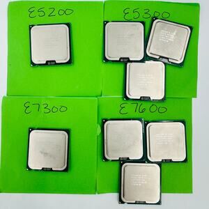 Lot of 8 Intel Core 2 Duo E5200 E5300 E7300 E7600 SLGTD CPU Processors